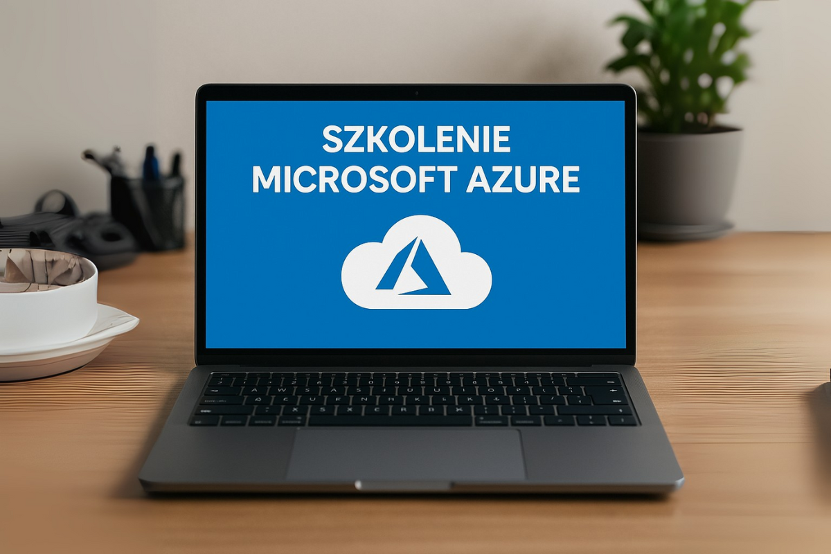 Szkolenie Microsoft Azure - laptop z chmurą